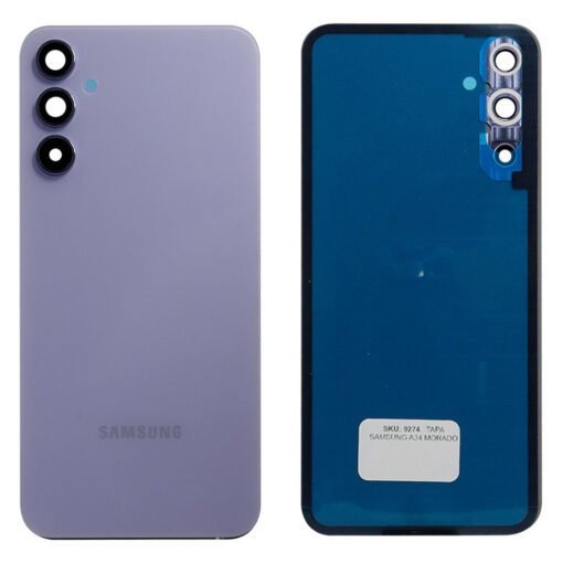 Repuesto para tapadera Samsung A34 color lila.