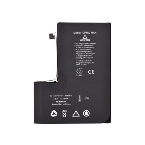 Repuesto para Bateria iPhone 12/12 Pro Max de alta capacidad, programable y de 4530 mAh.