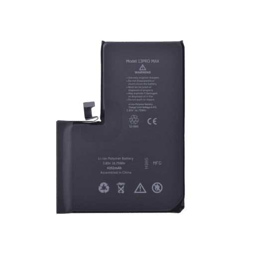 Repuesto para Bateria iPhone 13 Pro Max de alta capacidad de 4352 mAh. Mostrara mensaje de "Pieza desconocida".