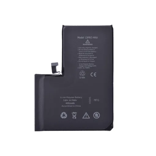 Repuesto para Bateria iPhone 13 Pro Max de alta capacidad de 4352 mAh. Mostrara mensaje de "Pieza desconocida".
